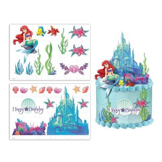 DISNEY PRINCESS - ARIEL LITTLE MERMAID CAKE TOPPER SCENE | EDIBLE IMAGE