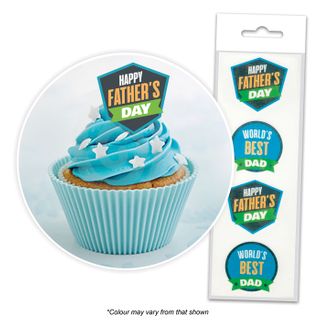 CAKE CRAFT | FATHER'S DAY | WAFER TOPPERS | PACKET OF 16 - BB 06/26