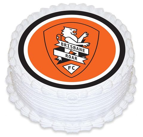 A-LEAGUE BRISBANE ROAR FC ROUND EDIBLE ICING IMAGE - 6.3 INCH / 16CM