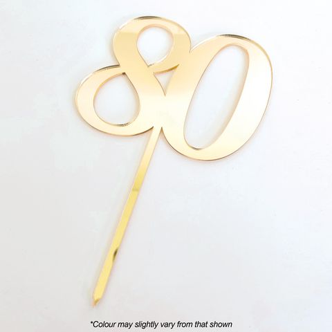 HAPPY BIRTHDAY GOLD MIRROR ACRYLIC CAKE TOPPER