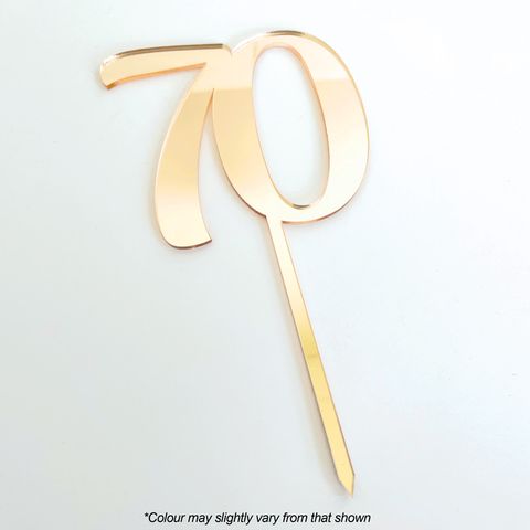 CAKE CRAFT | #70 | 9CM | GOLD MIRROR | ACRYLIC CAKE TOPPER