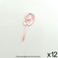 CAKE CRAFT | #9 | 3.5CM | ROSE GOLD MIRROR | ACRYLIC CUPCAKE TOPPER | 12 PACK