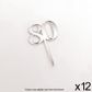 CAKE CRAFT | #80 | 3.5CM | SILVER MIRROR | ACRYLIC CUPCAKE TOPPER | 12 PACK