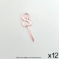 CAKE CRAFT | #8 | 3.5CM | ROSE GOLD MIRROR | ACRYLIC CUPCAKE TOPPER | 12 PACK