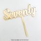 CAKE CRAFT | SEVENTY | GOLD | ACRYLIC CAKE TOPPER