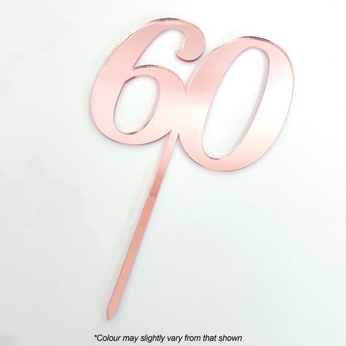 CAKE CRAFT | #60 | 9CM | ROSE GOLD MIRROR | ACRYLIC CAKE TOPPER