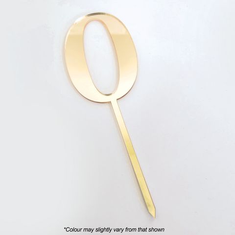 CAKE CRAFT | #0 | 9CM | GOLD MIRROR | ACRYLIC CAKE TOPPER