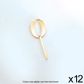 CAKE CRAFT | #0 | 3.5CM | GOLD MIRROR | ACRYLIC CUPCAKE TOPPER | 12 PACK
