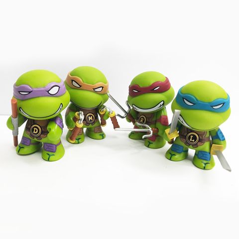 TEENAGE MUTANT NINJA TURTLES | PLASTIC FIGURINES | 4 PIECE SET