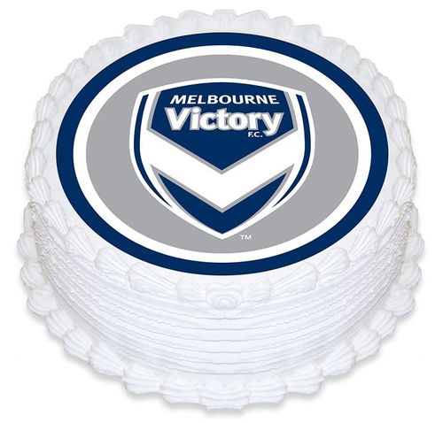 A-LEAGUE MELBOURNE VICTORY FC ROUND EDIBLE ICING IMAGE - 6.3 INCH / 16CM