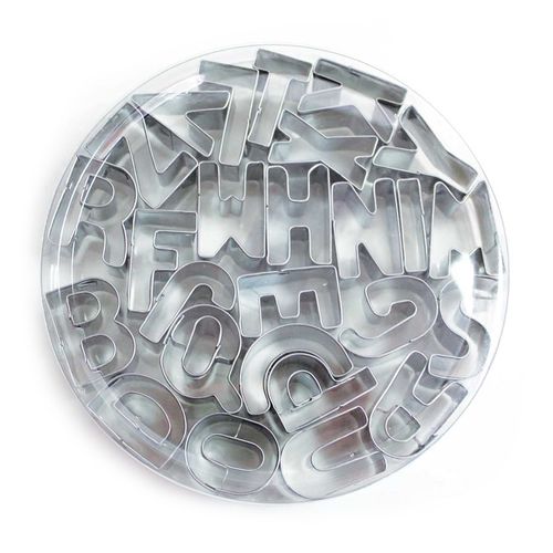 26 PIECE ALPHABET/LETTERS CUTTERS 25MM TIN