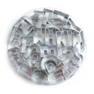 26 PIECE ALPHABET/LETTERS CUTTERS 25MM TIN