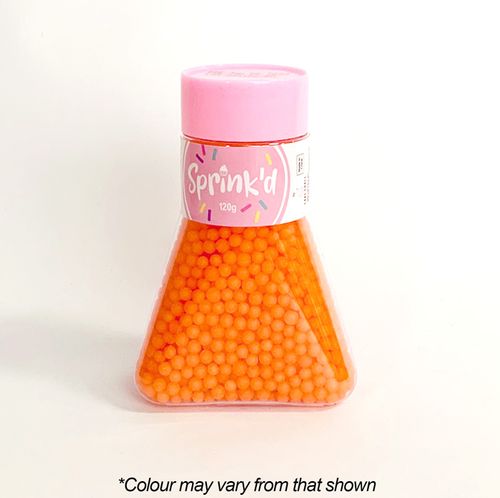 SPRINK'D | SUGAR BALLS | ORANGE | 4MM | 120G