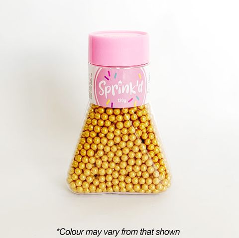 SPRINK'D | SUGAR BALLS | GOLD | 4MM | 120G - BB 06/02/25