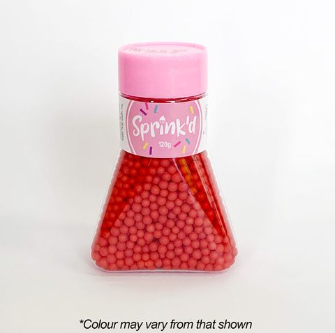 SPRINK'D | SUGAR BALLS | RED | 4MM | 120G - BB 06/02/25