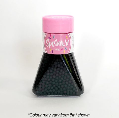 SPRINK'D | SUGAR BALLS | BLACK | 4MM | 120G - BB 02/25