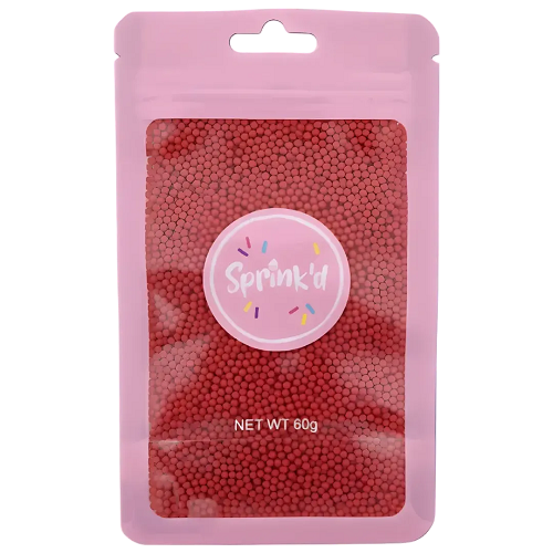 SPRINK'D | SUGAR BALLS | RED | 2MM | 60G