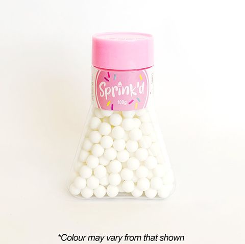 SPRINK'D | SUGAR BALLS | WHITE | 8MM | 100G - BB 13/08/25