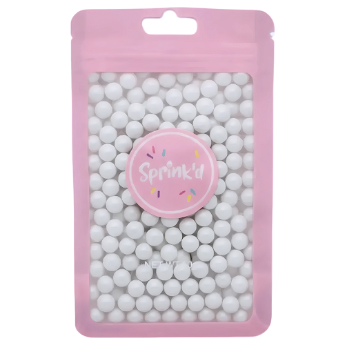 SPRINK'D | SUGAR BALLS | WHITE | 8MM | 100G