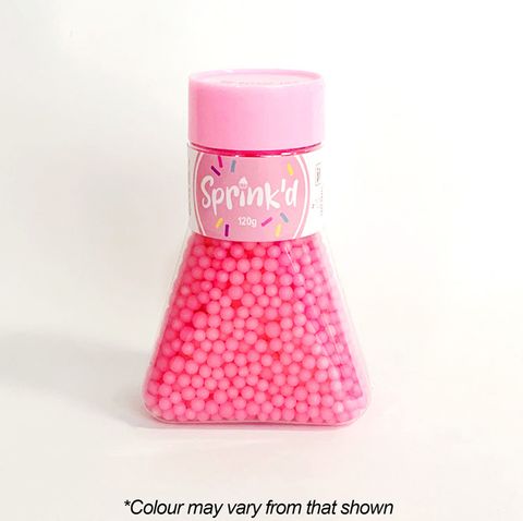 SPRINK'D | SUGAR BALLS | PASTEL PINK | 4MM | 120G - BB 12/03/26