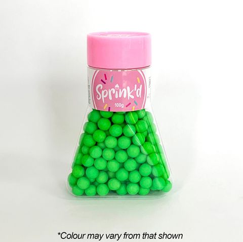 SPRINK'D | SUGAR BALLS | GREEN | 8MM | 100G - BB 02/12/25