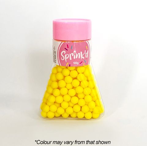 SPRINK'D | SUGAR BALLS | YELLOW | 8MM | 100G - BB 06/02/25