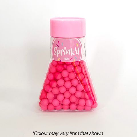 SPRINK'D | SUGAR BALLS | BRIGHT PINK | 8MM | 100G - BB 12/03/26