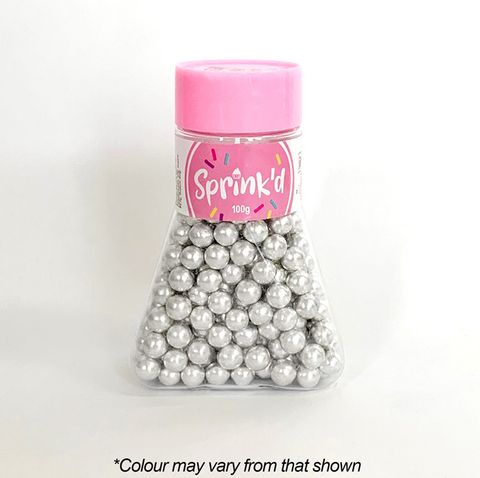 SPRINK'D | SUGAR BALLS | SILVER | 8MM | 100G - BB 12/03/26