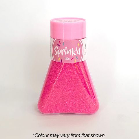 SPRINK'D | SANDING SUGAR | BRIGHT PINK | 120G - BB 02/12/25