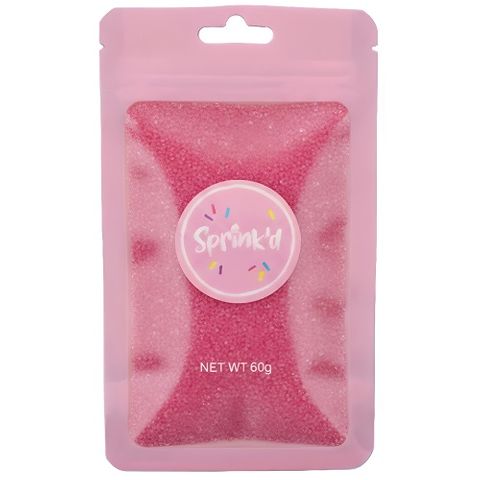 SPRINK'D | SANDING SUGAR | BRIGHT PINK | 120G
