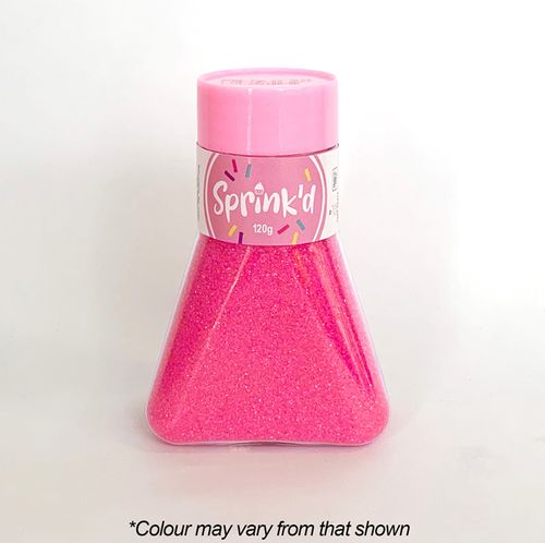 SPRINK'D | SANDING SUGAR | BRIGHT PINK | 120G - BB 12/03/25