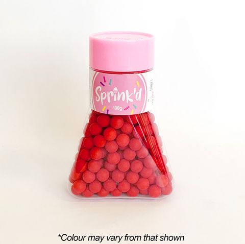 SPRINK'D | SUGAR BALLS | RED | 8MM | 100G - BB 06/02/25