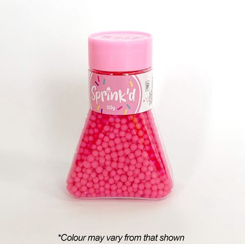 SPRINK'D | SUGAR BALLS | BRIGHT PINK | 4MM | 120G - BB 06/02/25