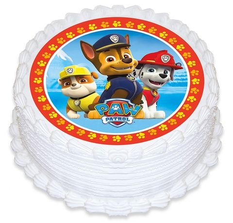 PAW PATROL ROUND EDIBLE ICING IMAGE - 6.3 INCH / 16CM