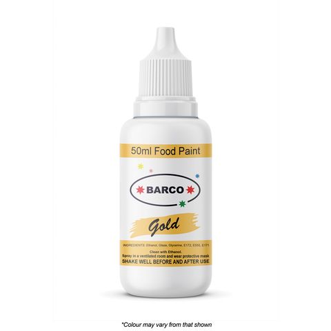 BARCO | QUICK DRY FOOD PAINT | GOLD | 50ML - BB 10/02/25