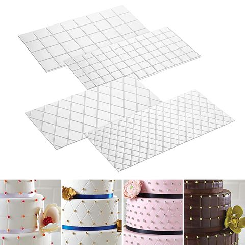 QUILT & SQUARE PATTERNS IMPRINT MAT SET | 4 PIECES