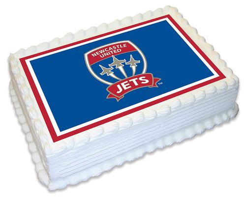 A-LEAGUE NEWCASTLE JETS -  A4 EDIBLE ICING IMAGE - 29.7CM X 21CM (APPROX.)