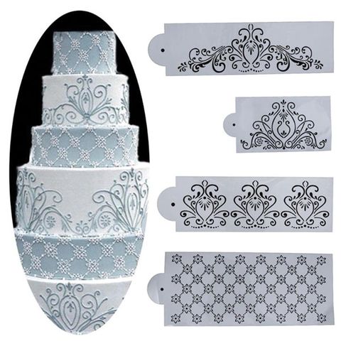 FILIGREE FLORAL STENCIL SET | 4 PIECES