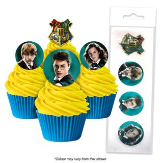 HARRY POTTER | EDIBLE WAFER CUPCAKE TOPPERS | 16 PIECE PACK - BB 02/26