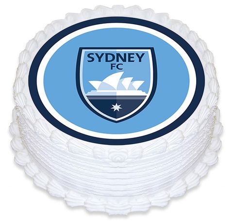 A-LEAGUE SYDNEY FC ROUND EDIBLE ICING IMAGE - 6.3 INCH / 16CM