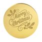 MERRY CHRISTMAS 2 ROUND | GOLD | MIRROR TOPPER | 50 PACK