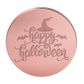 HAPPY HALLOWEEN ROUND | ROSE GOLD | MIRROR TOPPER | 50 PACK