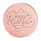 HAPPY NEW YEAR ROUND | ROSE GOLD | MIRROR TOPPER | 50 PACK