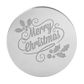 MERRY CHRISTMAS 2 ROUND | SILVER | MIRROR TOPPER | 50 PACK