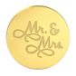 MR & MRS ROUND | GOLD | MIRROR TOPPER | 50 PACK