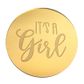 IT?S A GIRL ROUND | GOLD | MIRROR TOPPER | 50 PACK