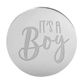 IT?S A BOY ROUND | SILVER | MIRROR TOPPER | 50 PACK