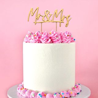 CAKE CRAFT | METAL TOPPER | MR & MRS | GOLD