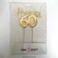 CAKE CRAFT | METAL TOPPER | HAPPY 60TH | GOLD
