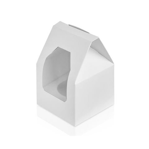 DISPLAY CUPCAKE BOX | 1 HOLE | STANDARD | WHITE | MILK CARTON